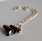 Safe - Recycled copper, fine silver and pearl pendant