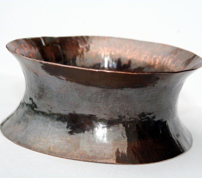 Half Pipe-Handmade Copper Bangle by Julie A. Brown