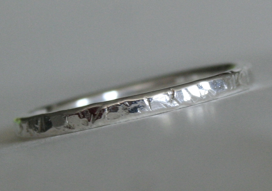 Bright Water- Sterling silver stacking ring handcrafted by Julie A. Brown