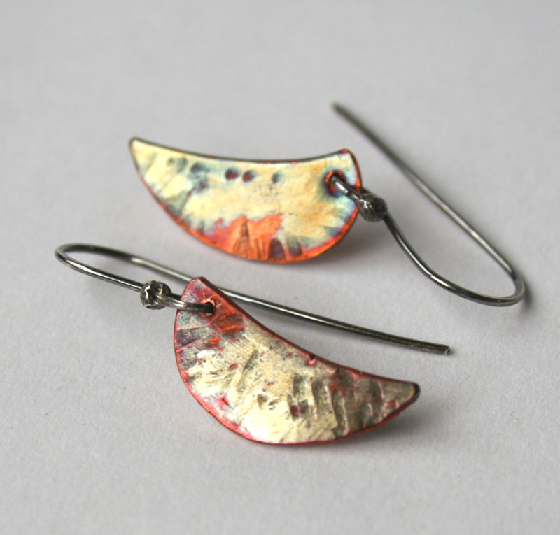 Little Copper Leaf Earrings