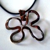 Flower Power - One of a Kind Handcrafted Re-cycled Copper Necklace by Julie A. Brown
