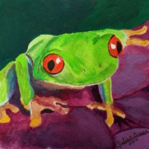 Tree Frog, acrylic painting by Julie A. Brown