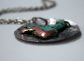 Lost Continent- One of a Kind Handcrafted Copper and sterling silver  Necklace by Julie A. Brown
